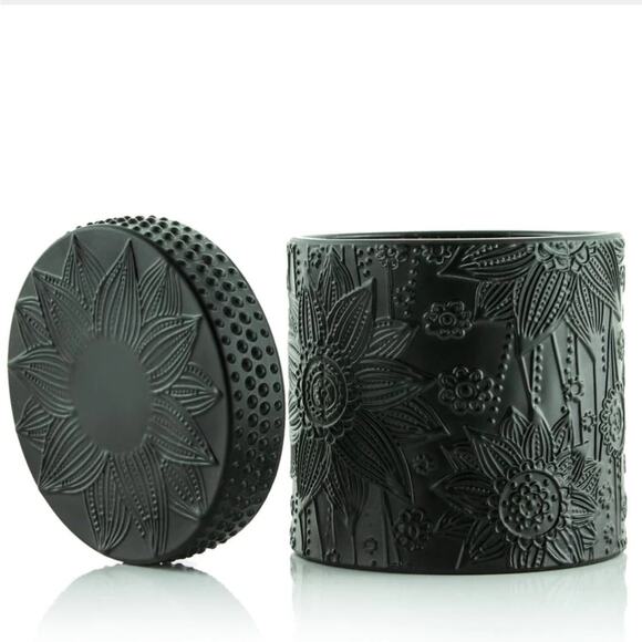 Dream Vessels Ziva Matte Black Candle Container Lotus Flower Case Of 4 NEW - Picture 1 of 2